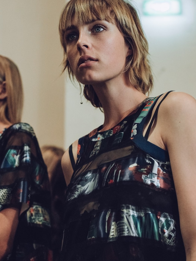 Backstage at Sacai SS16 14