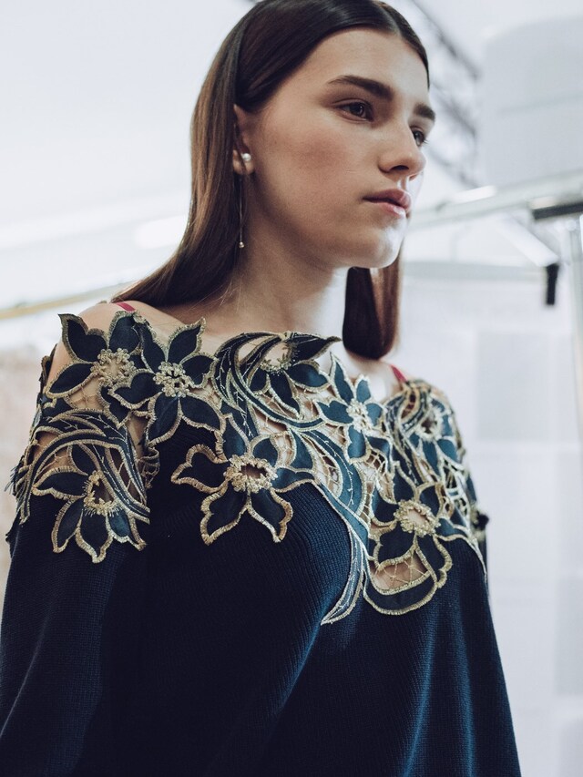 Backstage at Sacai SS16 17