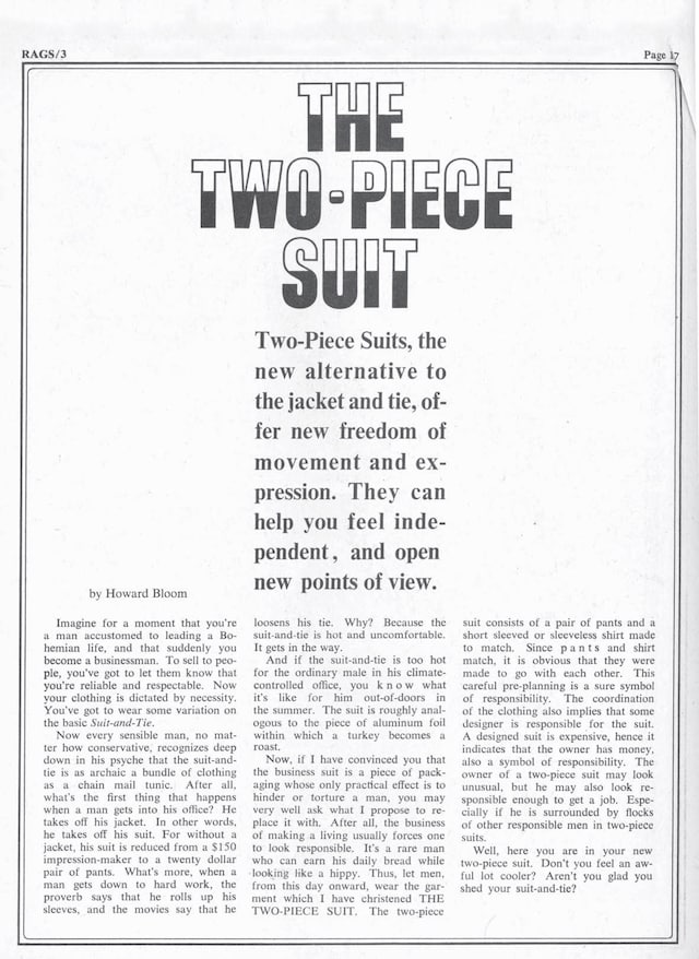 Rags Magazine Archive 1970 6