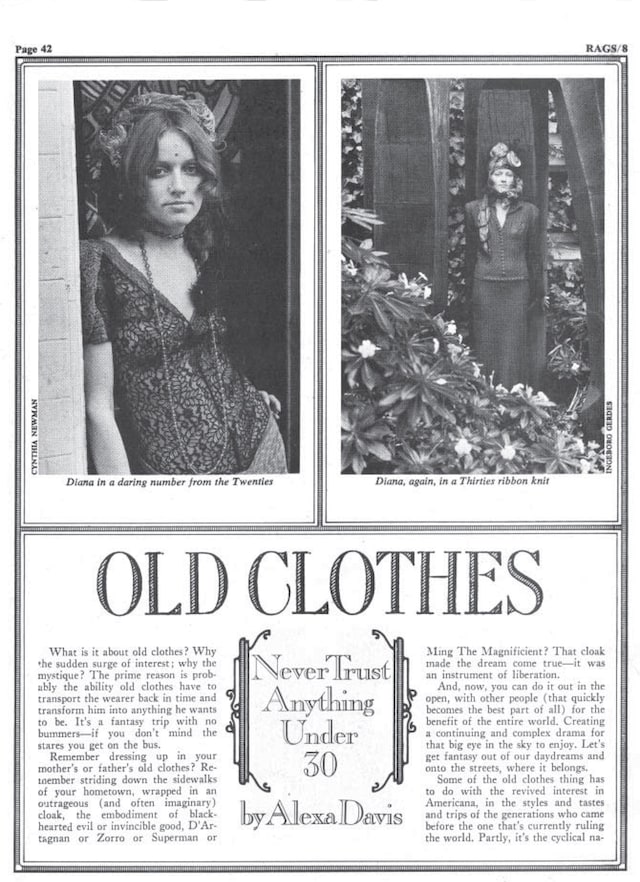 Rags Magazine Archive Old Clothes 1971 14