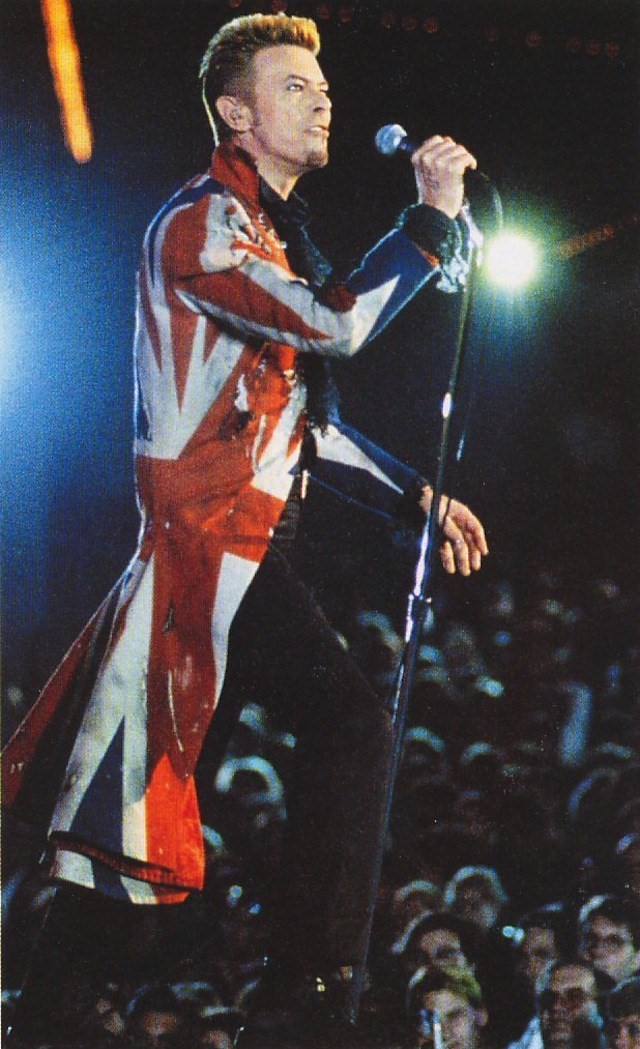 David Bowie, Union Jack coat by Alexander McQueen