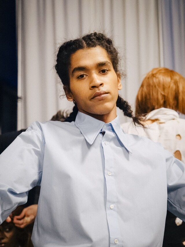 Backstage at VFiles AW16 Sophie Hardeman New York 2