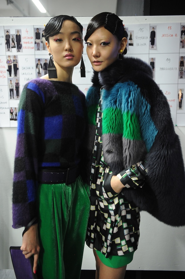 Backstage at Emporio Armani AW16 5