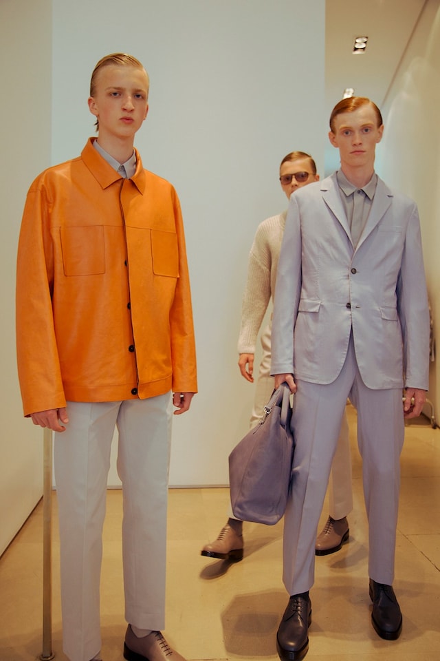 Backstage at Jil Sander SS17 3