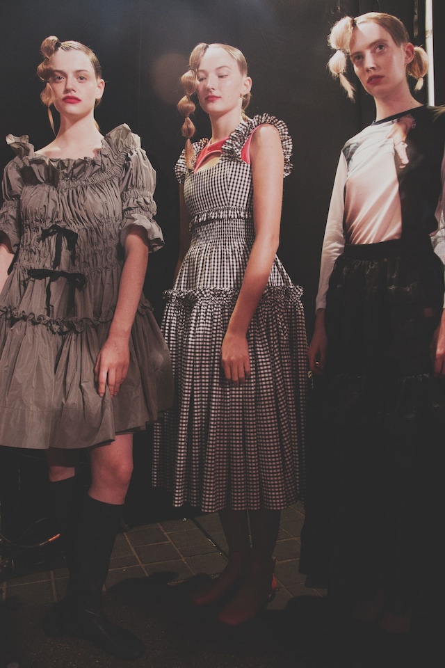 Molly Goddard SS17 womenswear backstage Dazed 15