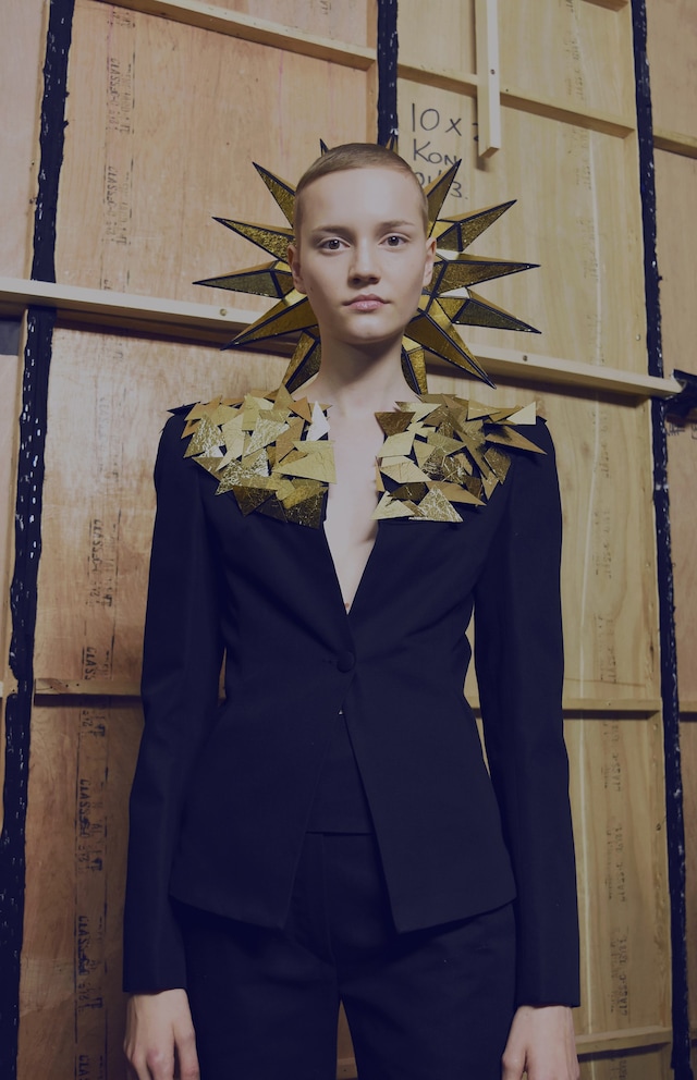 Backstage at Gareth Pugh SS17 5