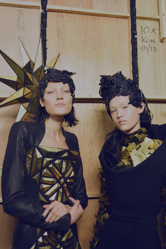 Backstage at Gareth Pugh SS17 6