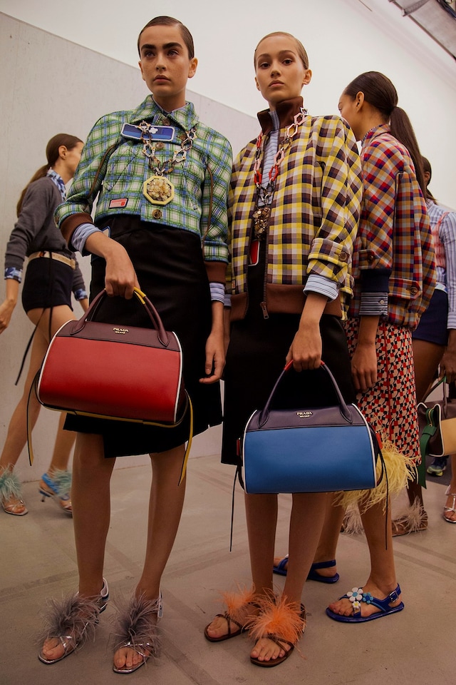 Backstage at Prada SS17 MFW Dazed 7