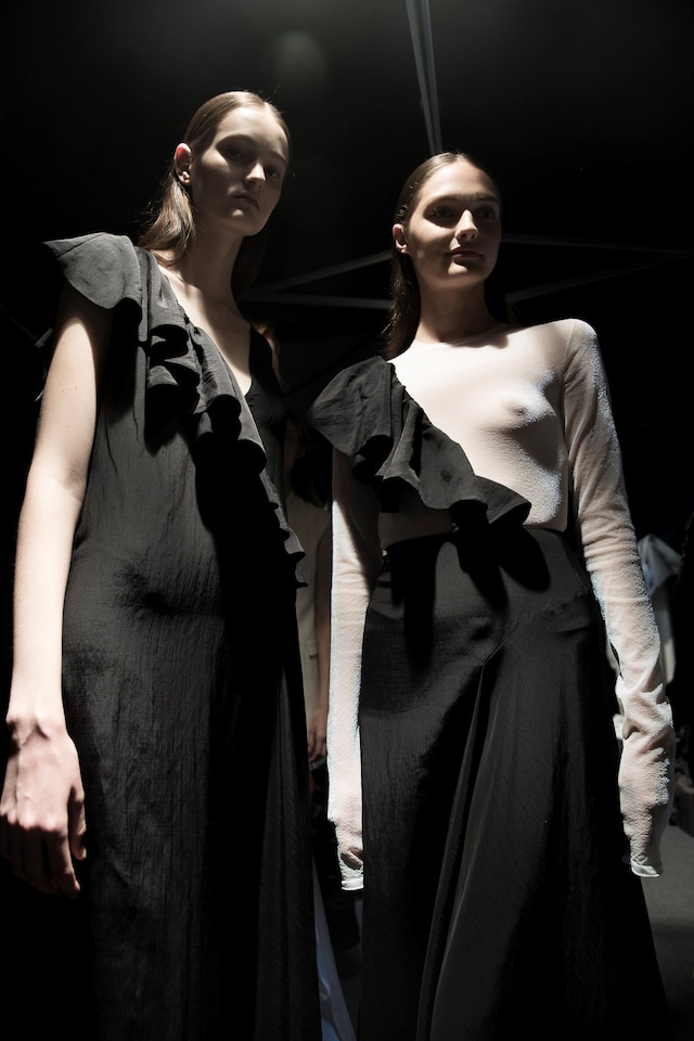 Backstage at Krizia SS17 MFW Dazed 3