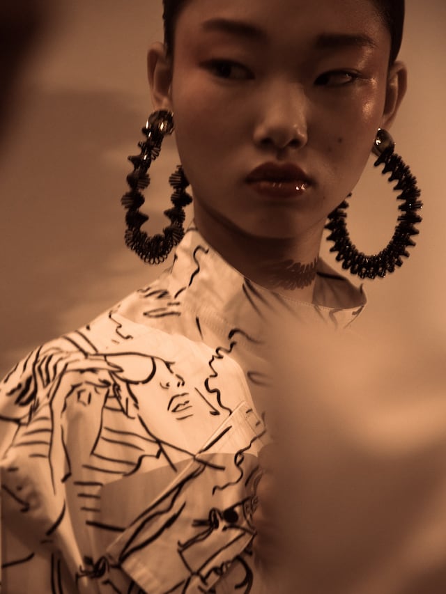 Backstage at Kenzo SS17 Womenswear PFW Dazed 22