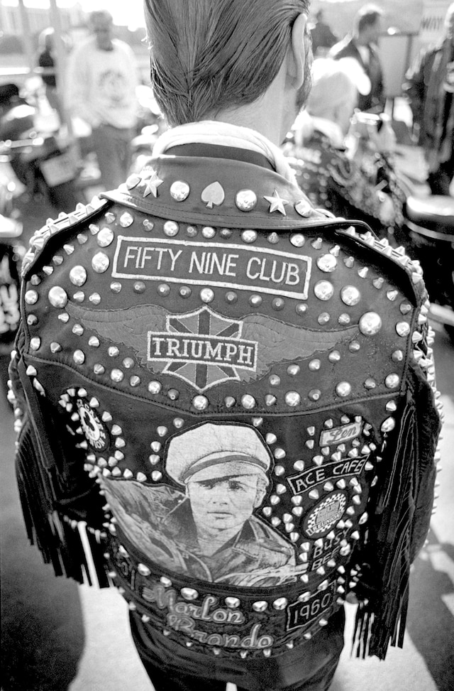 Rocker at the Ace Cafe re-union Croydon London UK 8