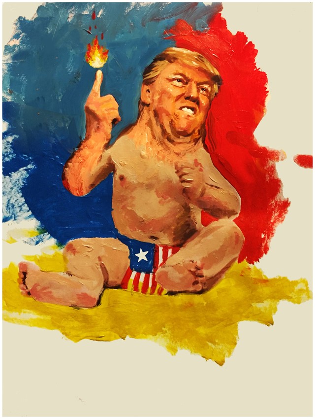 Trump baby painting