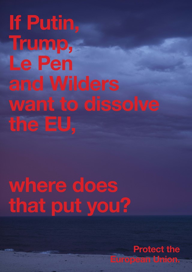 Campaign poster Protect the European Union, Jon van Bennekom