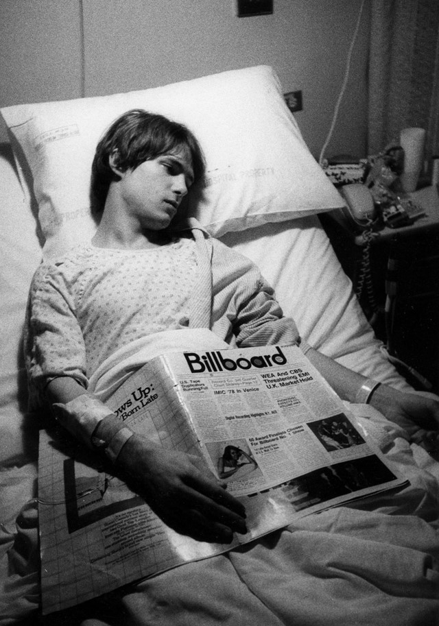 Richard Lloyd in the hospital 1977 - photography by GODLIS