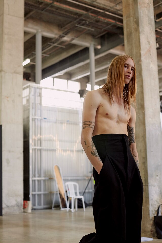 Rick Owens SS18 menswear paris show backstage 0