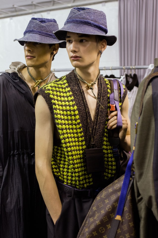Louis Vuitton backstage ss18 menswear paris show 2