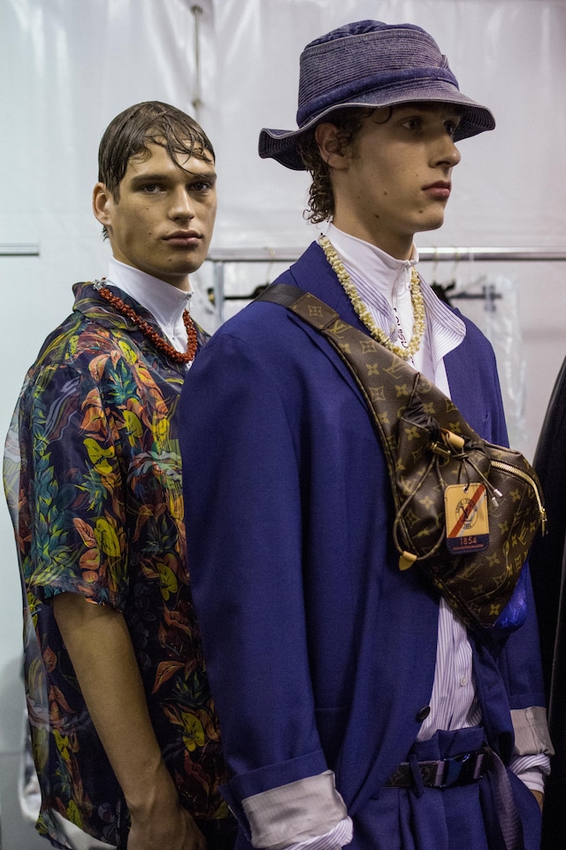 Louis Vuitton backstage ss18 menswear paris show 4