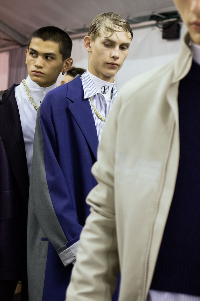 Louis Vuitton backstage ss18 menswear paris show 14