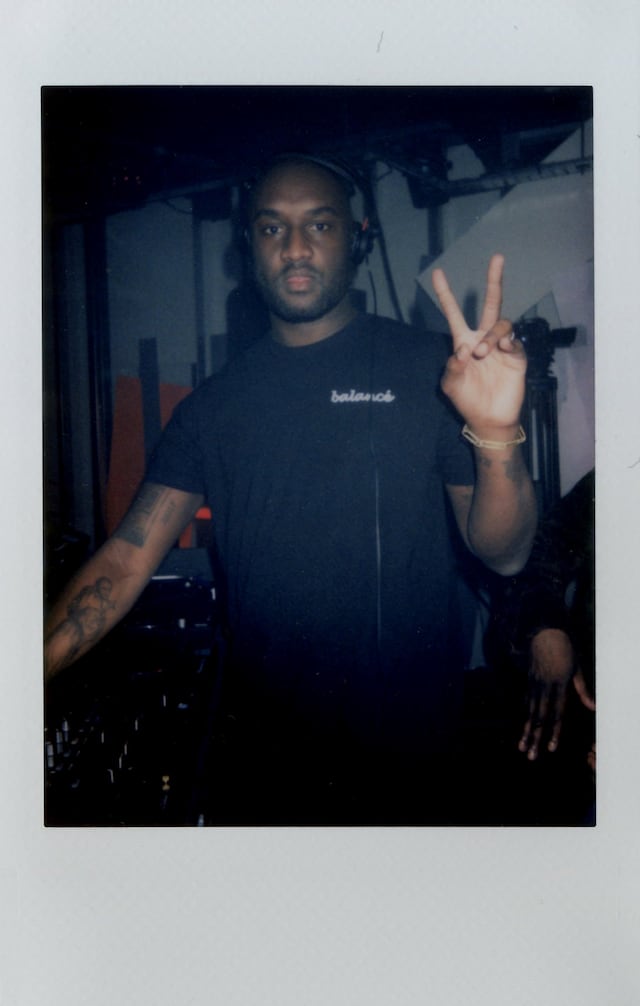 Dazed Virgil Abloh Off White party polaroids 1