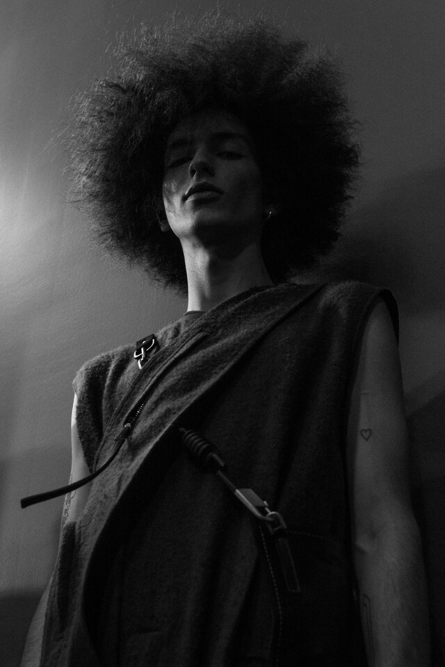 Backstage at Rick Owens paris pfw 14