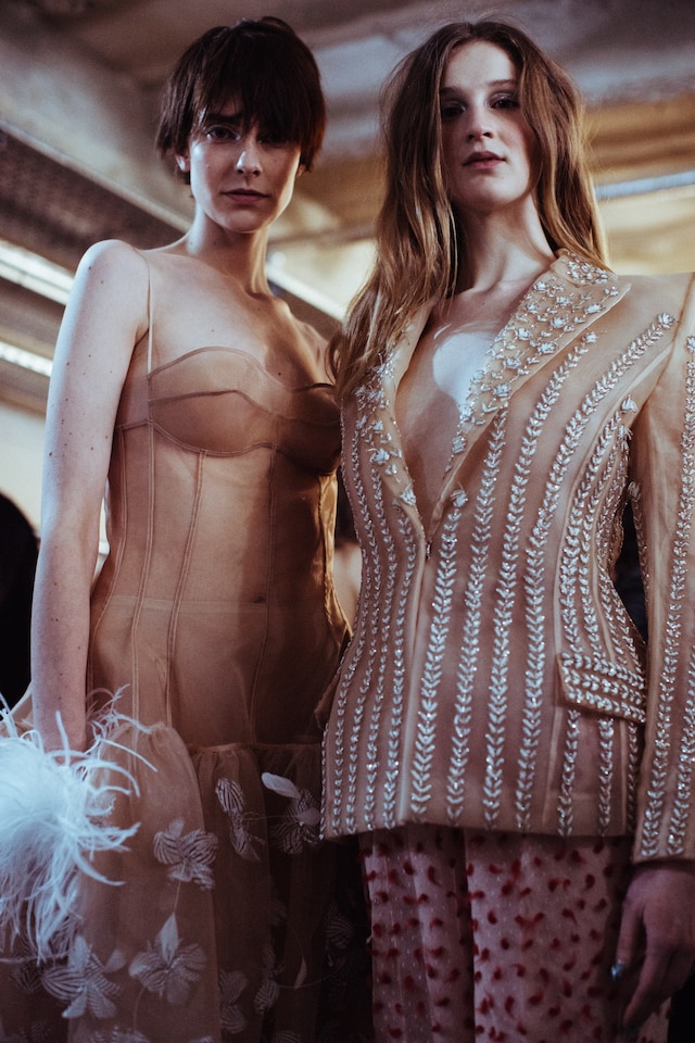 London College of Fashion MA18 show London backstage 2