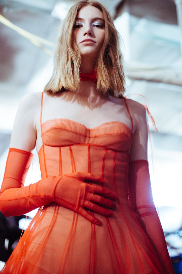 London College of Fashion MA18 show London backstage 18