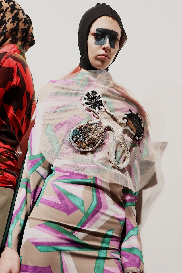 Backstage at Matty Bovan AW18 London show 3