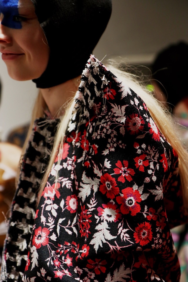 Backstage at Matty Bovan AW18 London show 17