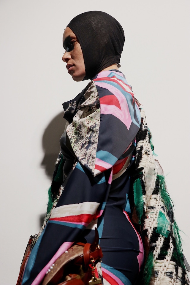 Backstage at Matty Bovan AW18 London show 15