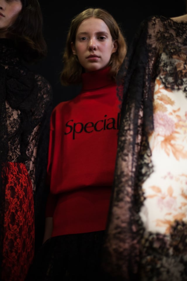 Christopher Kane AW18 lfw fashion week backstage London 7