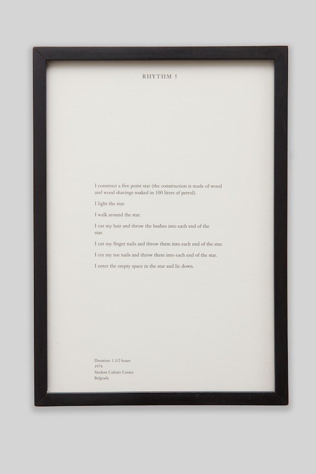 Marina Abramović: Early Works 3