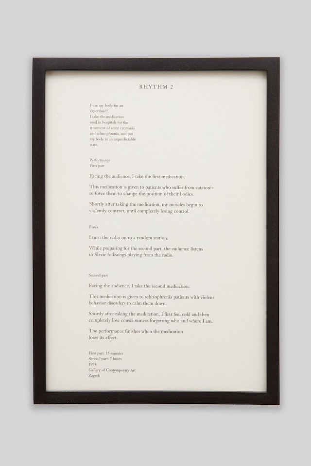 Marina Abramović: Early Works 5