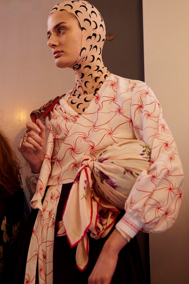 Marine Serre AW18 Paris fashion week backstage 0