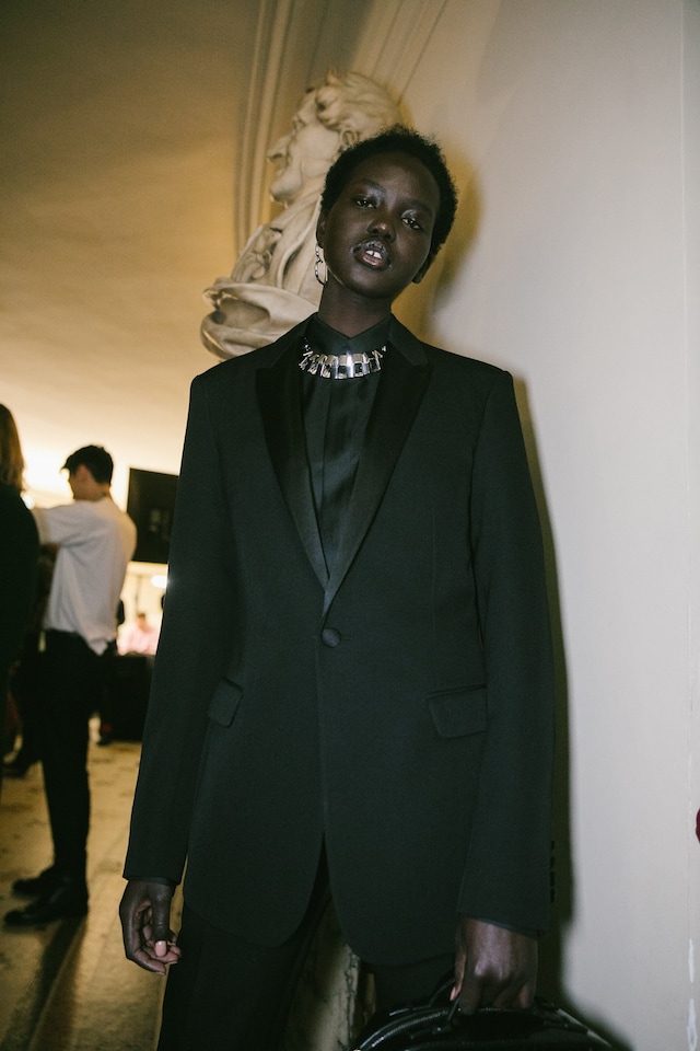 Berluti AW19 Dazed Backstage Kris Van Assche Adut Akech 1