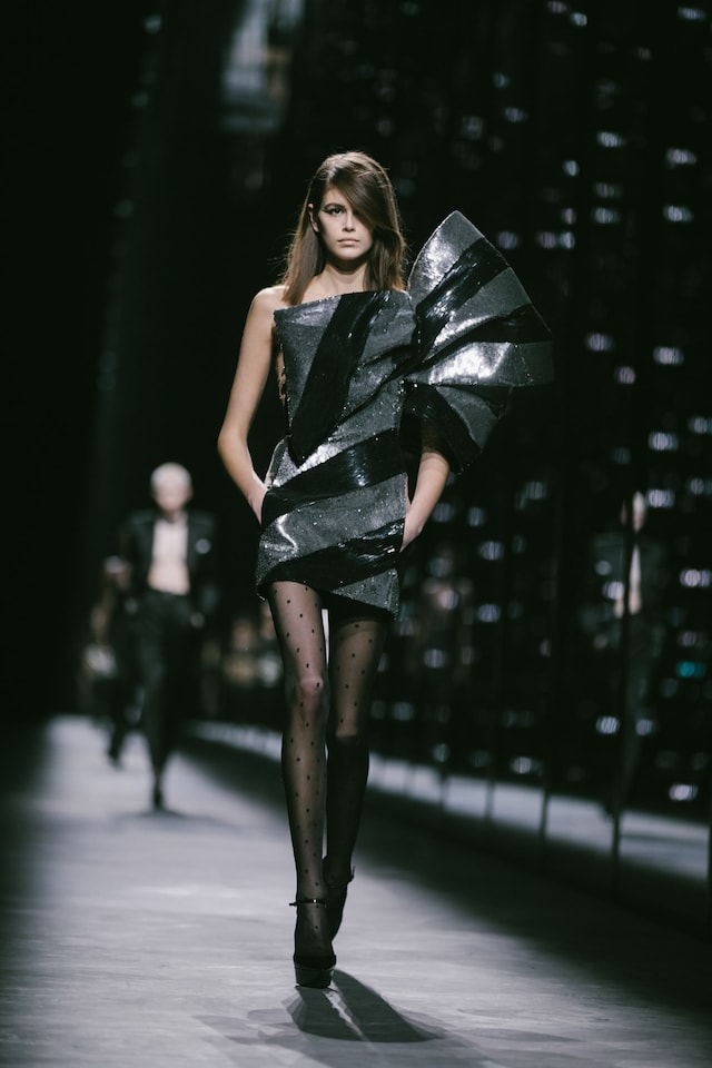 Yves Saint Laurent AW19 PFW Paris Fashion Week Kaia Gerber 2