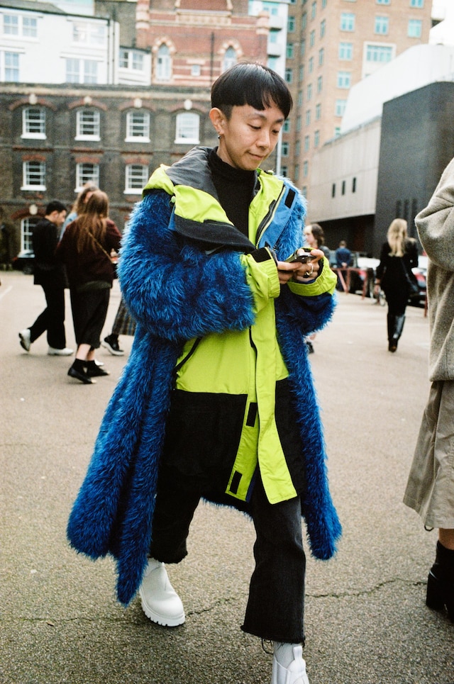 Yu Fujiawara street style London Fashion Week 10