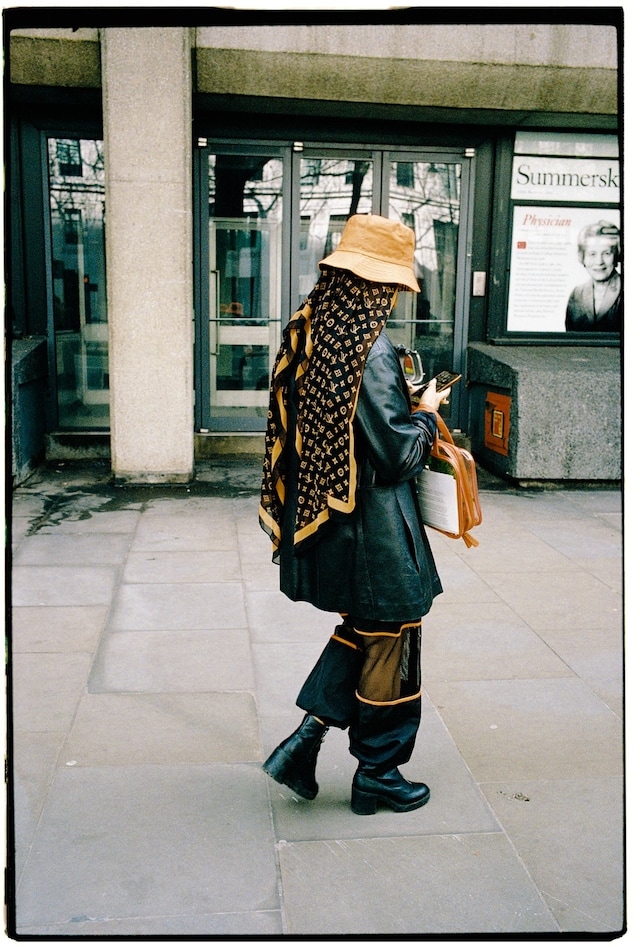 Yu Fujiawara street style London Fashion Week 21