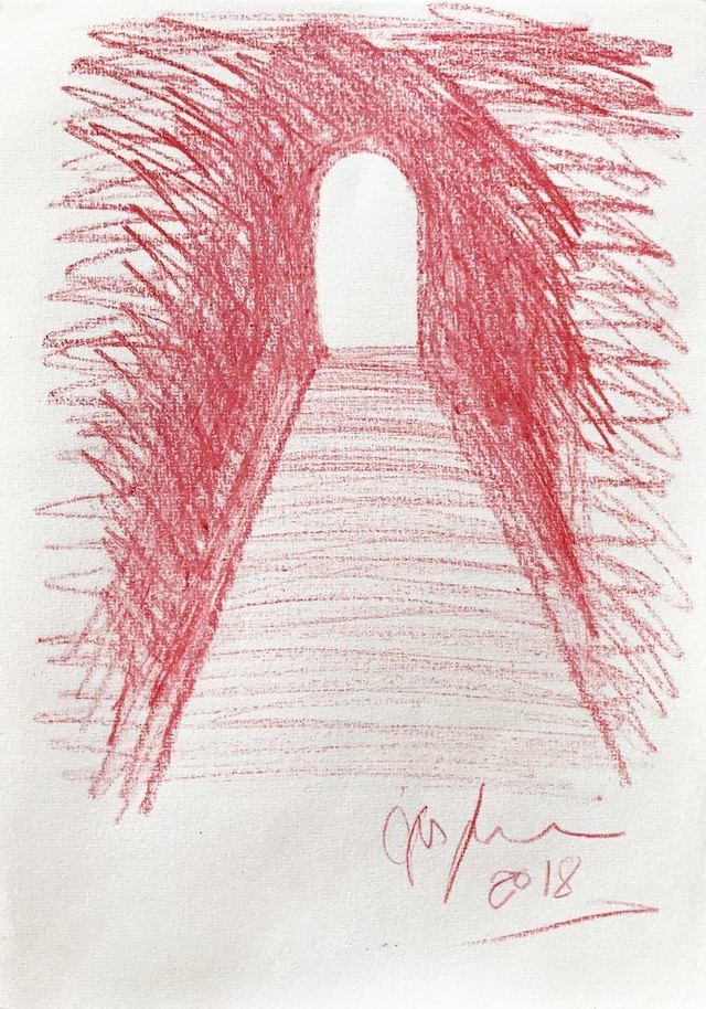 Anish Kapoor crayon art Calais Jungle