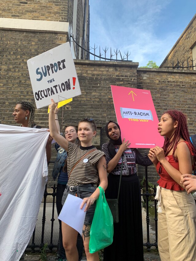 Protestors at the Fck Gvt Fck Boris march 10