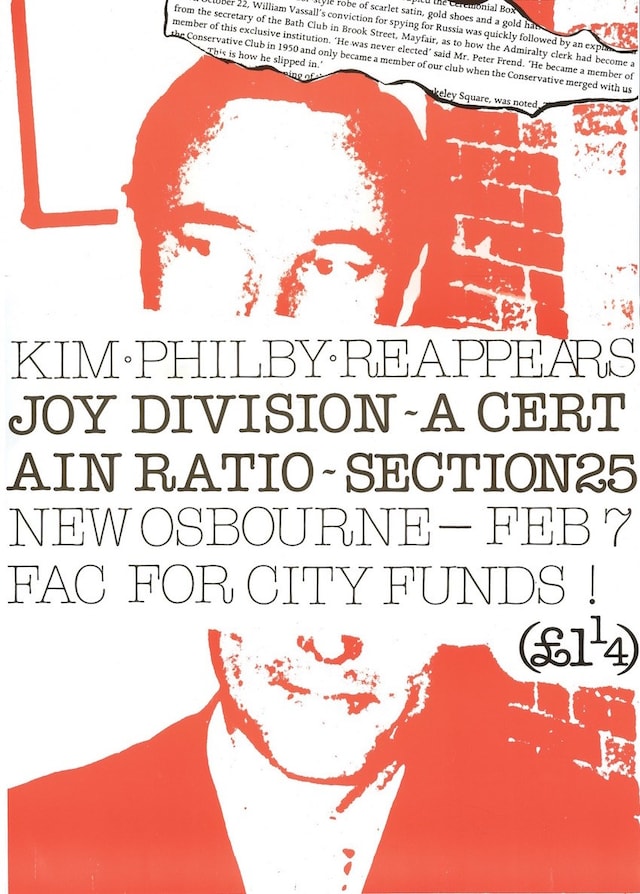 Factory Records, ‘Kim Philby Reappears’ poster 7
