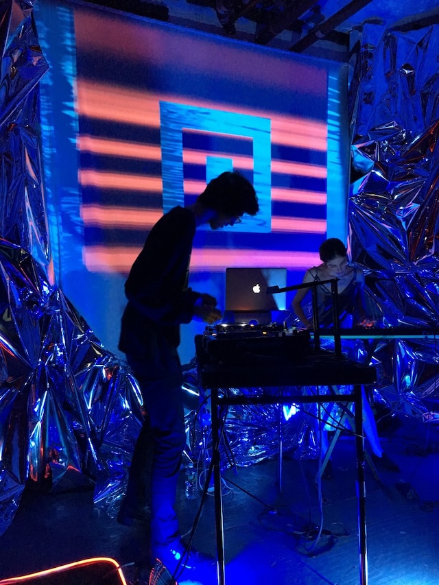 A.G. Cook performing with Caroline Polachek 7