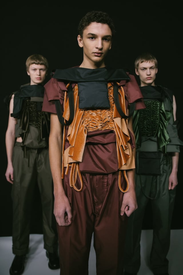 Backstage at Craig Green paris mesnwear fashion week aw20 20 19