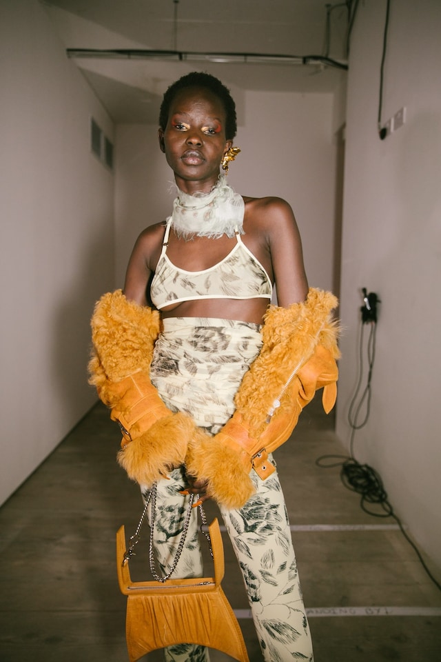Backstage at the AW20 Charlotte Knowles show womenswear 2 1