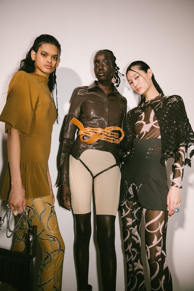 Backstage at the AW20 Charlotte Knowles show womenswear 5 4