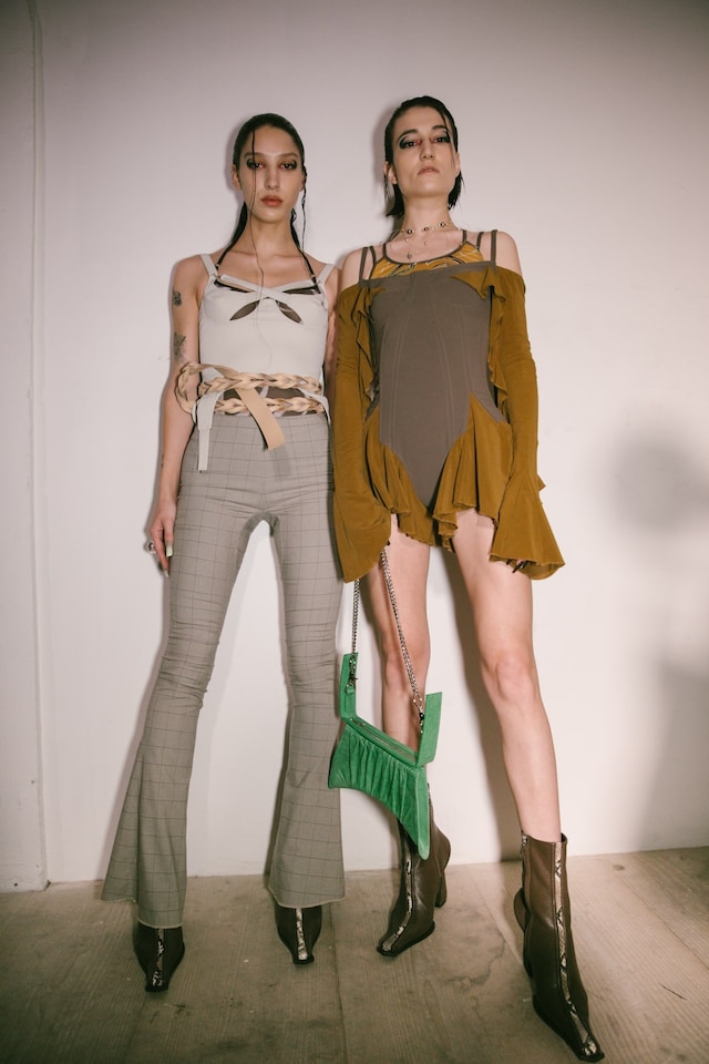 Backstage at the AW20 Charlotte Knowles show womenswear 7 6