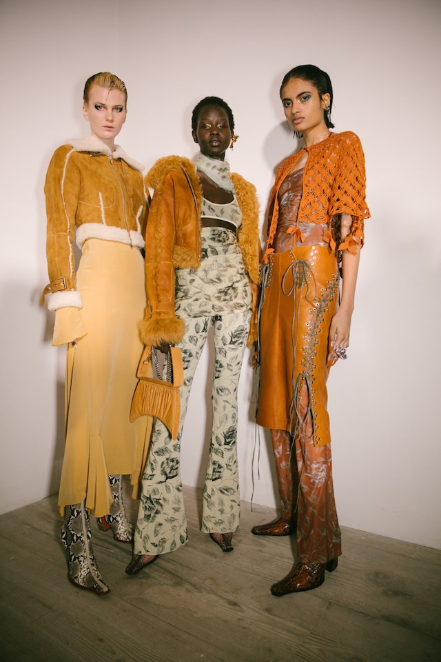 Backstage at the AW20 Charlotte Knowles show womenswear 8 7