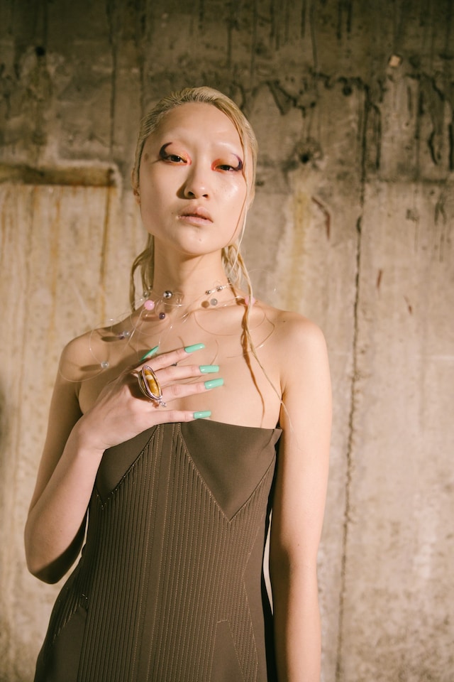 Backstage at the AW20 Charlotte Knowles show womenswear 10 9
