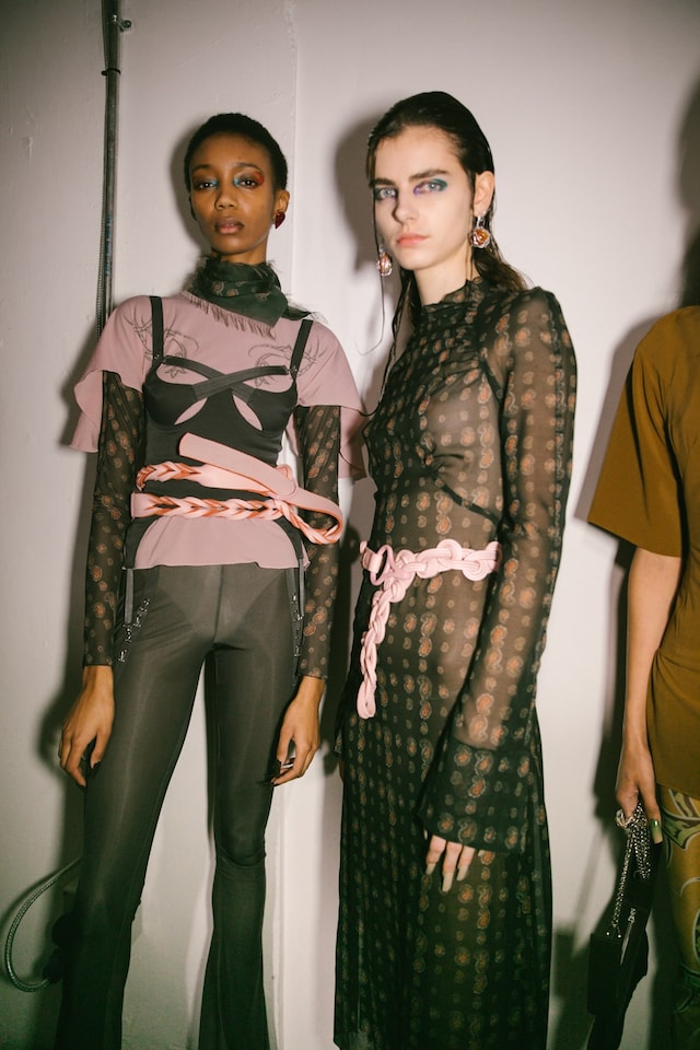 Backstage at the AW20 Charlotte Knowles show womenswear 13 12