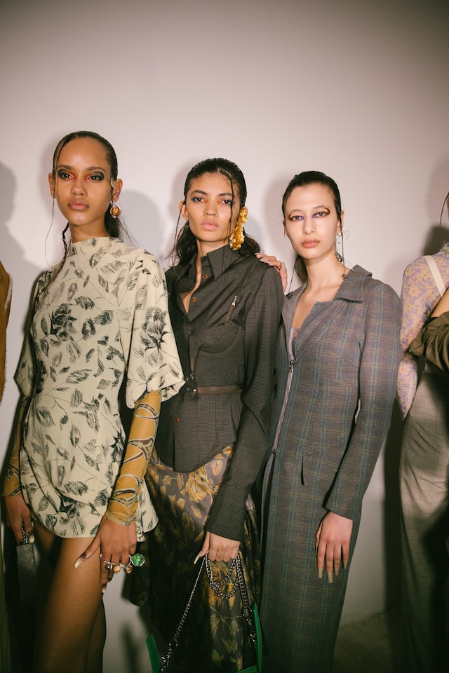 Backstage at the AW20 Charlotte Knowles show womenswear 16 15