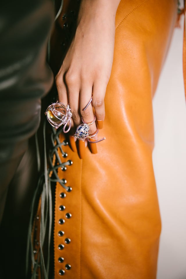 Backstage at the AW20 Charlotte Knowles show womenswear 18 17
